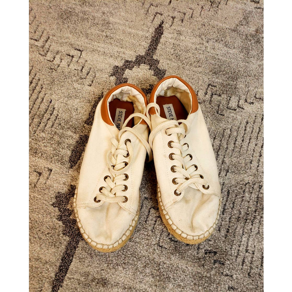 steve madden edmond women's canvas espadrille sneakers shoes size 7.5